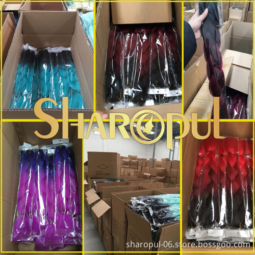 2021 synthetic hair extension high quality raw material ombre jumbo braid synthetic hair for braiding
